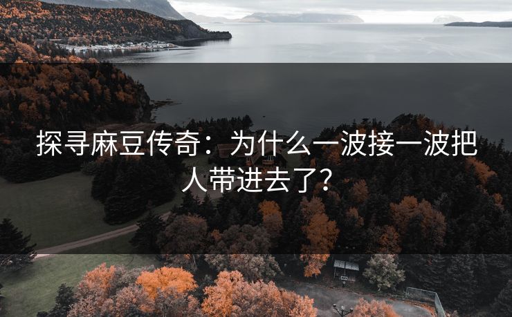 探寻麻豆传奇:为什么一波接一波把人带进去了? 第1张 探寻麻豆传奇:为什么一波接一波把人带进去了? 第1张