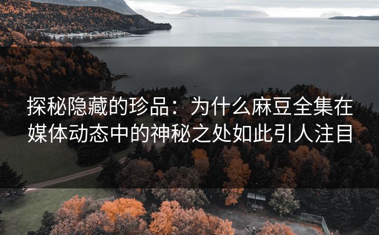 探秘隐藏的珍品：为什么麻豆全集在媒体动态中的神秘之处如此引人注目  第1张